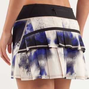 Lululemon Pace Setter Skirt Regular Milky Way Print Black Pigment